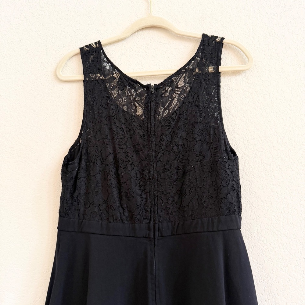 Torrid Womens 14 Black Lace Bodice Fit & Flare Cocktail Dress Sleeveless - Picture 7 of 12
